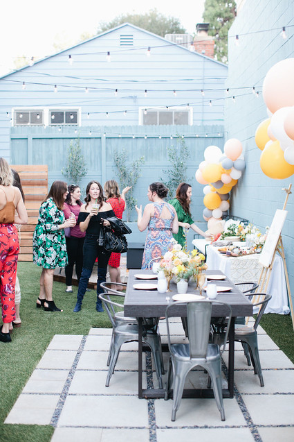 Spring backyard gender neutral baby shower