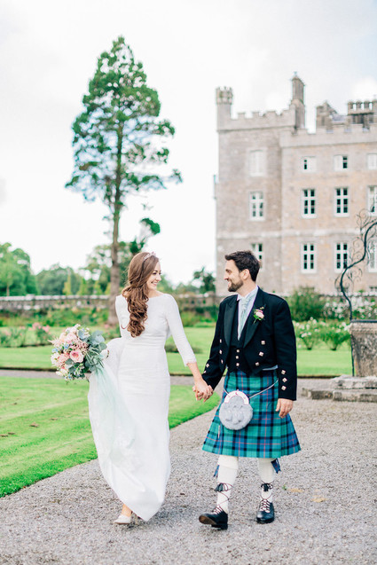 This Scottish wedding in an Irish Castle makes tartan look extra chic