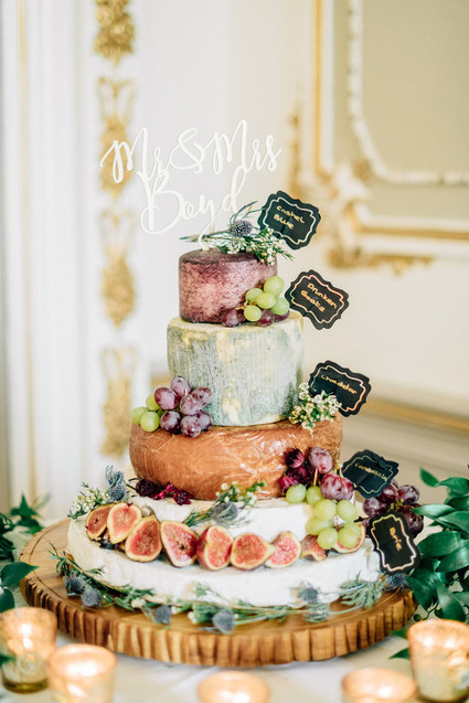 stacked cheese wedding cake