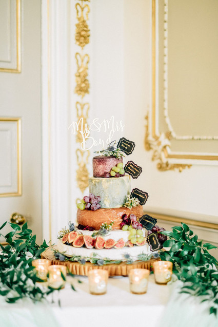 stacked cheese wedding cake