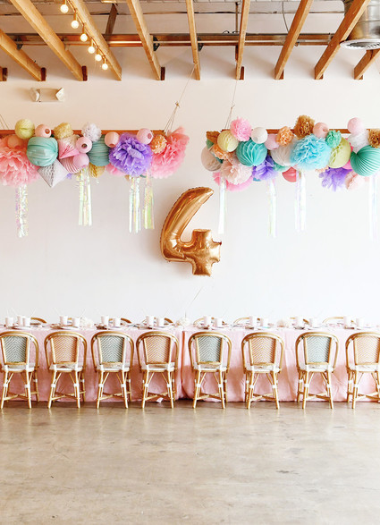 Pastel mermaid party at Festoon LA