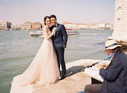 The most romantic elopement ever on the canals of Venice, Italy