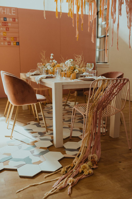 Modern wedding decor