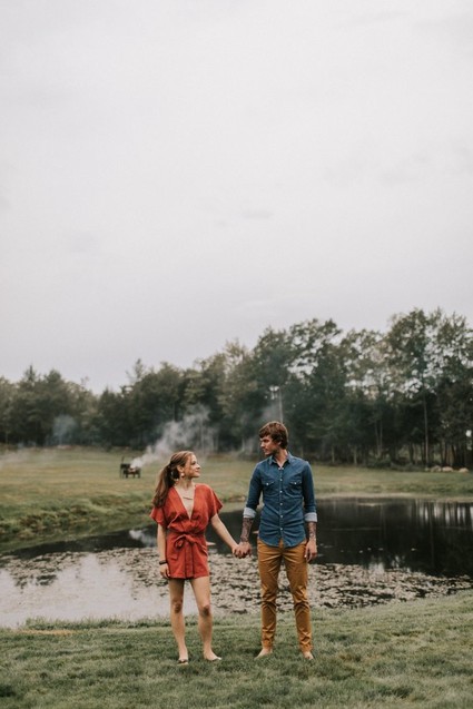 whimsical sunrise glamping elopement in Maine Inspiration