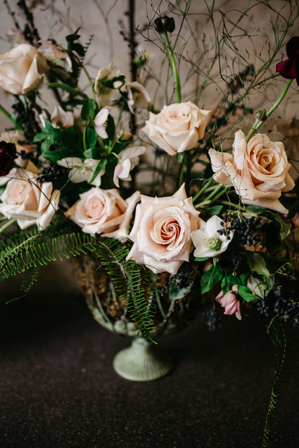 Moody winter Degas-inspired wedding design