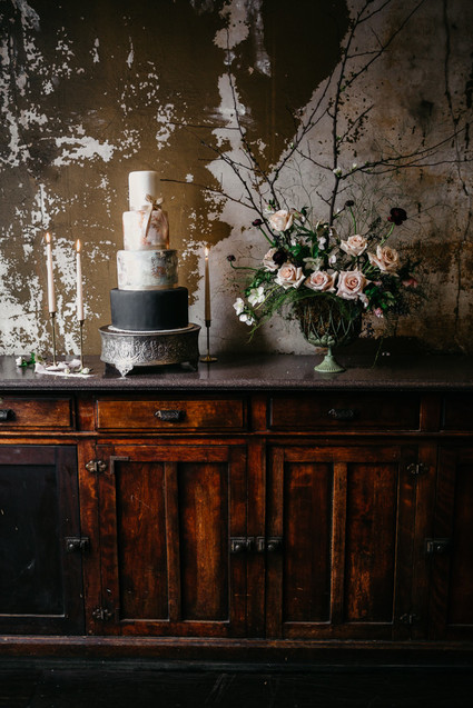 Moody winter Degas-inspired wedding design