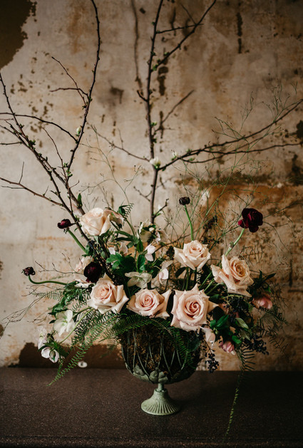 Moody winter Degas-inspired wedding design