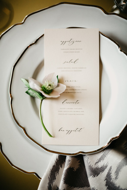 Moody winter Degas-inspired wedding design
