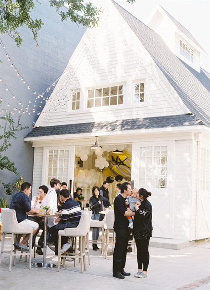 hot air balloon dessert table for an amazing 1st birthday party