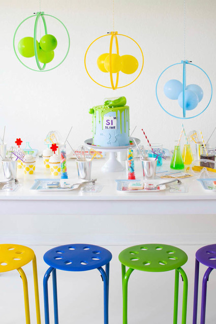 Modern mad scientist themed birthday party ideas