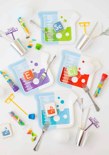 Modern mad scientist themed birthday party ideas