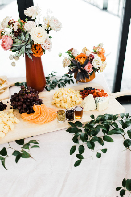 Modern Midwest brewery wedding inspiration with rust and white details