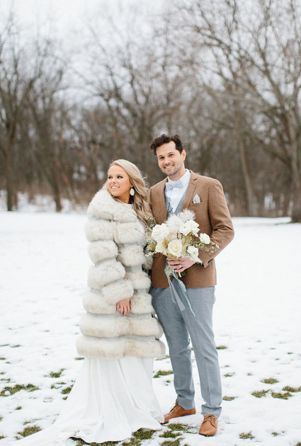 artful winter wedding cake