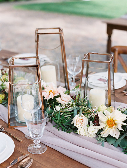 Romantic mauve Maui wedding with the most magical reception setting at Olowalu Plantation House