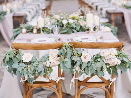 Romantic mauve Maui wedding with the most magical reception setting at Olowalu Plantation House