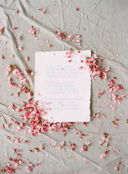 Cherry blossom bridal editorial in Charleston