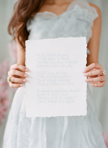 Cherry blossom bridal editorial in Charleston