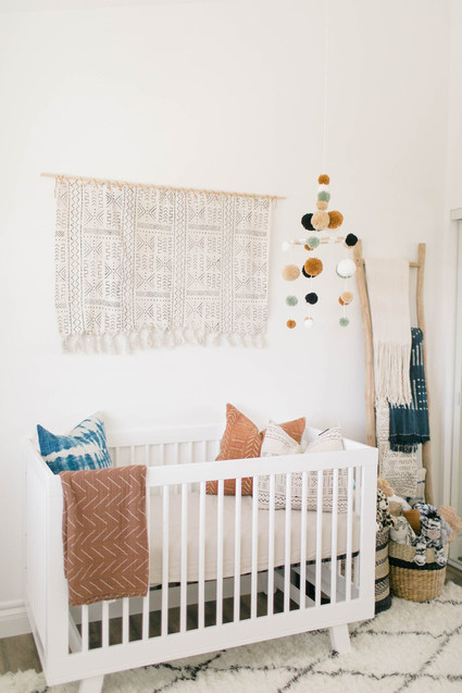 Mudcloth inspired boy's nursery