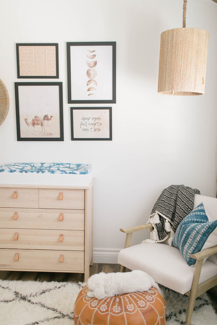 Mudcloth inspired boy's nursery