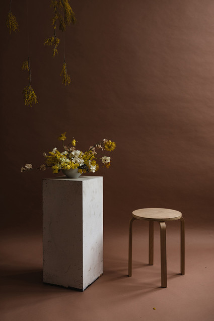 Modern mauve and yellow wedding palette and bridal inspo