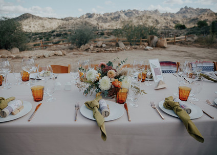 Folksy Joshua Tree wedding with the ultimate desert color palette