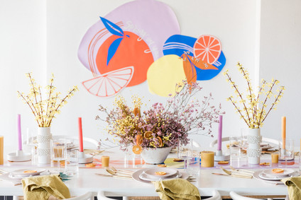 Modern spring tablescape ideas plus 3 spring cocktails