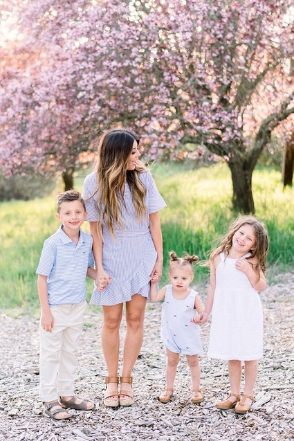 easter brunch picnic in the wildflowers