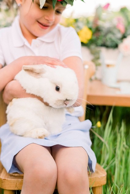 easter brunch picnic in the wildflowers