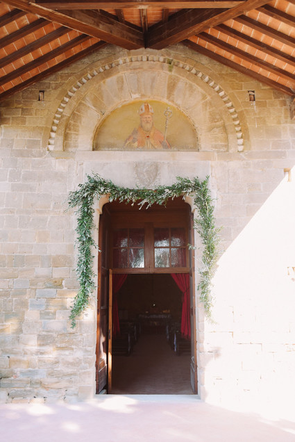 Romantic destination wedding at a pink Tuscan villa