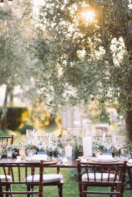 Romantic destination wedding at a pink Tuscan villa