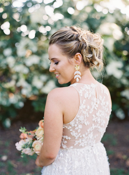 Romantic Hawaii wedding with an insanely cool dress, inspired by a Maui sunset