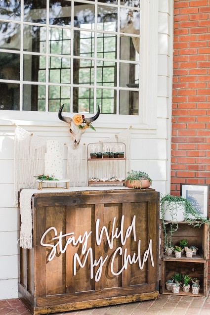 Boho Western boy's baby shower