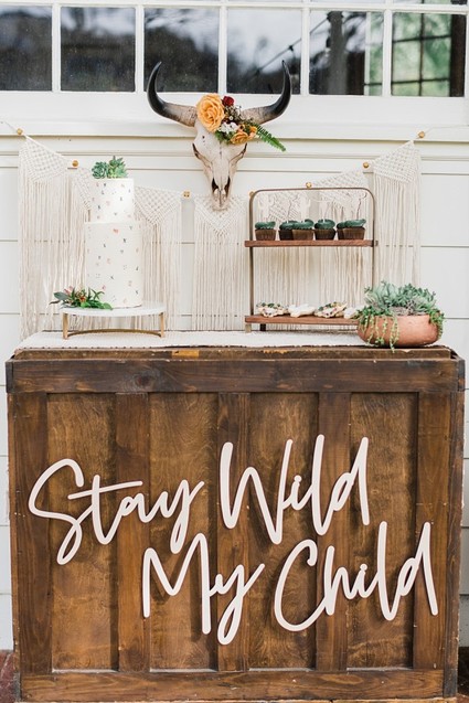 Boho Western boy's baby shower Inspiration