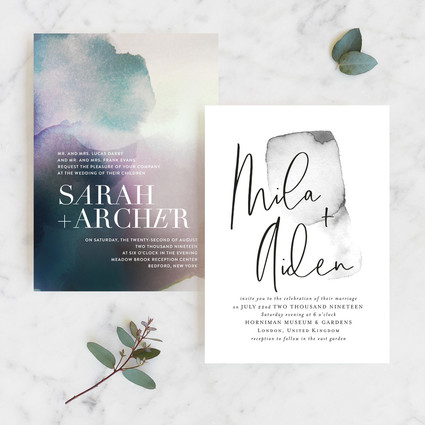 On trend invitations for 2019 weddings from Minted