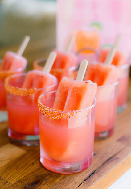 An all pink Cinco de Mayo party with popsicle cocktails Inspiration