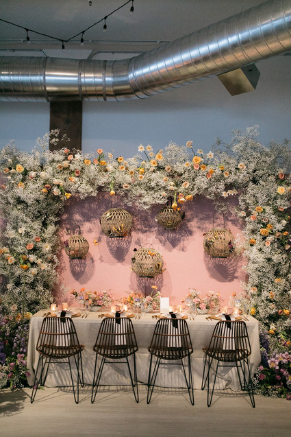 Spring wedding decor