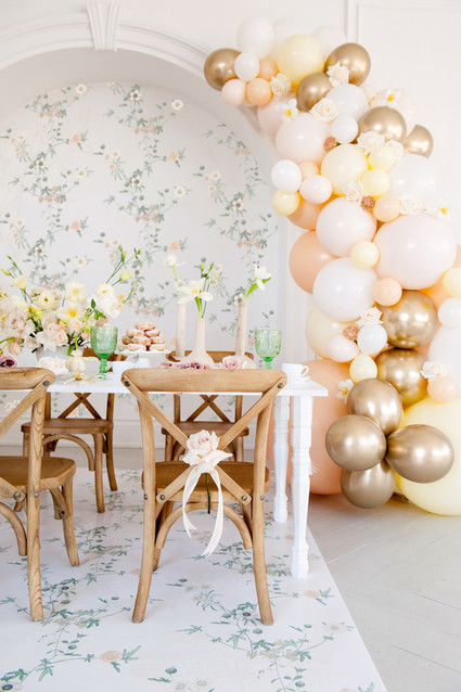 Floral French Cafe girl's birthday Inspiration