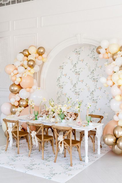 Floral French Cafe girl's birthday Inspiration