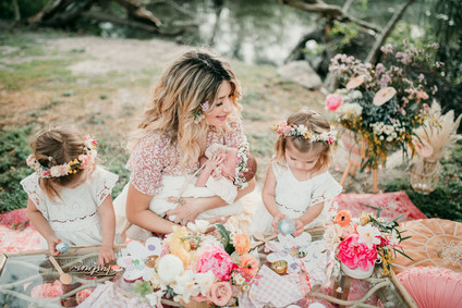 Rainbow alpaca girl's birthday party for twins