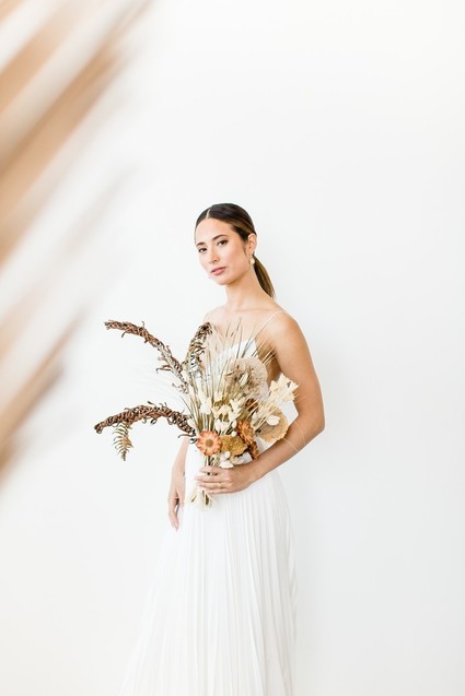 Natural tone modern Wabi Sabi wedding ideas