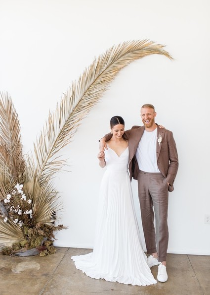 Natural tone modern Wabi Sabi wedding ideas