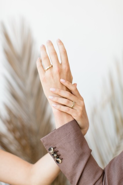 Natural tone modern Wabi Sabi wedding ideas