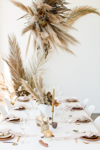 Natural tone modern Wabi Sabi wedding ideas