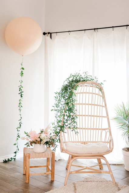 Botanical themed girl's baby shower