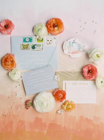 Delicate painterly spring wedding ideas
