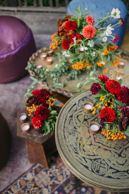 beautifully rustic Anderson Valley wedding with a hippie bus and floral mandala