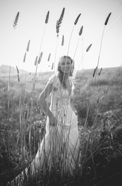 beautifully rustic Anderson Valley wedding with a hippie bus and floral mandala