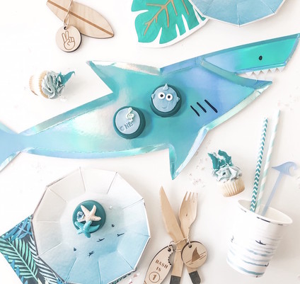 Baby shark themed 1st birthday party