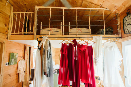 Farm to table summer wedding with pops of red and a PARADE