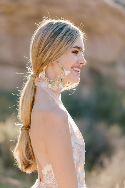 Boho bridal vibes at Vasquez Rocks